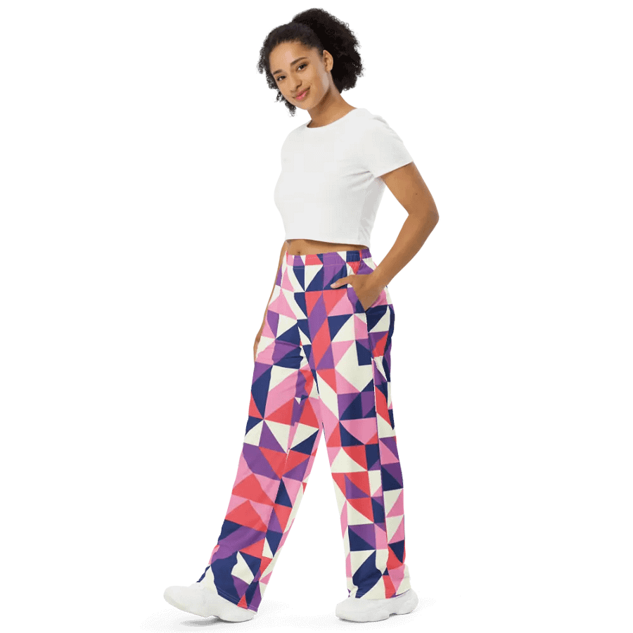 BUIII Dynamic Geometry: Amethyst Dawn Wide-Leg Pants product image (4)