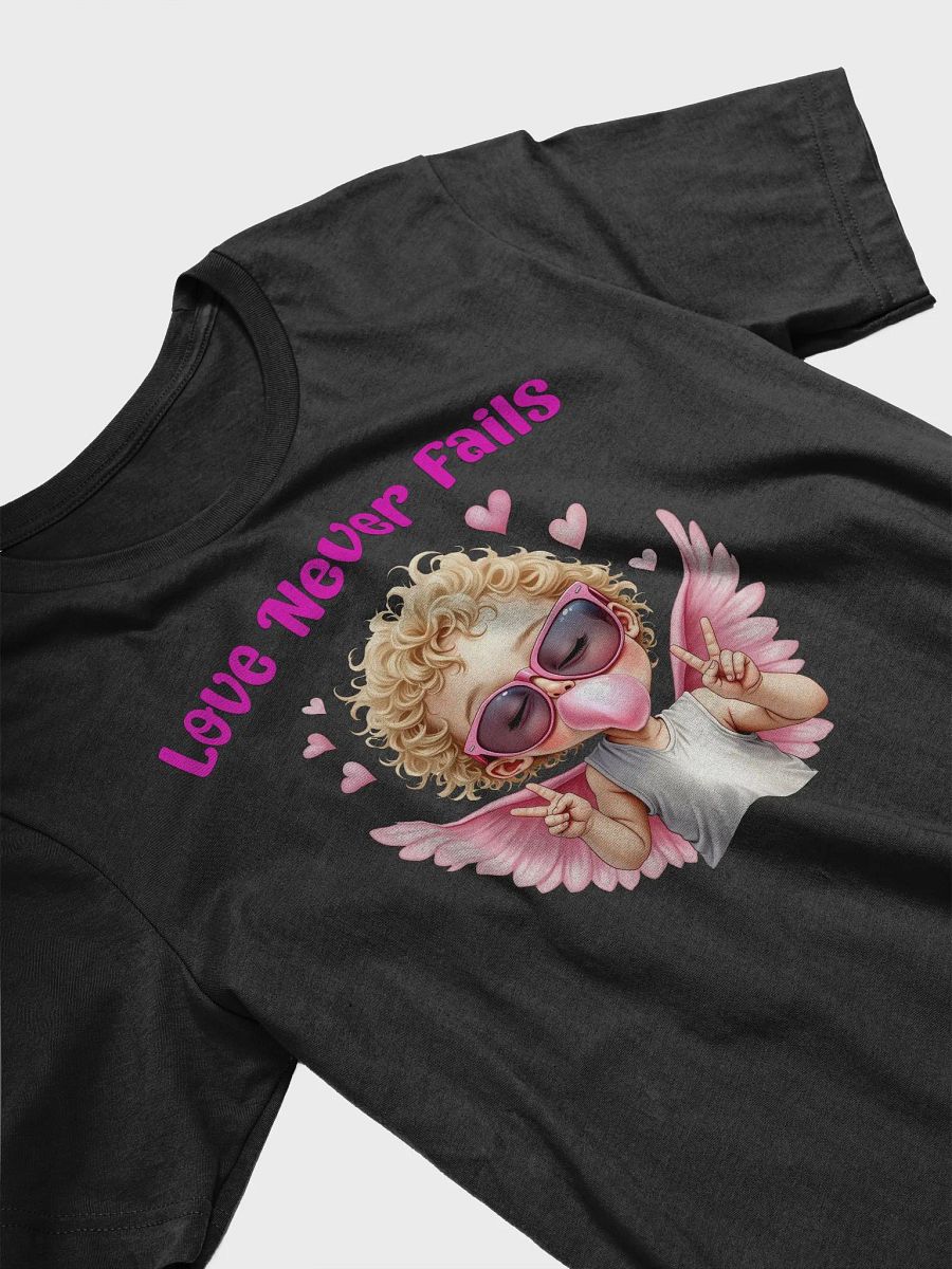 Love Never Fails Valentine Retro Cupid Valentine's Day T-Shirt product image (3)