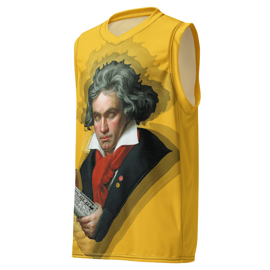 Roland van Beethoven by Frank Fonik (TB 303) classic synth Tribute Unisex Basketball Jersey product image (2)