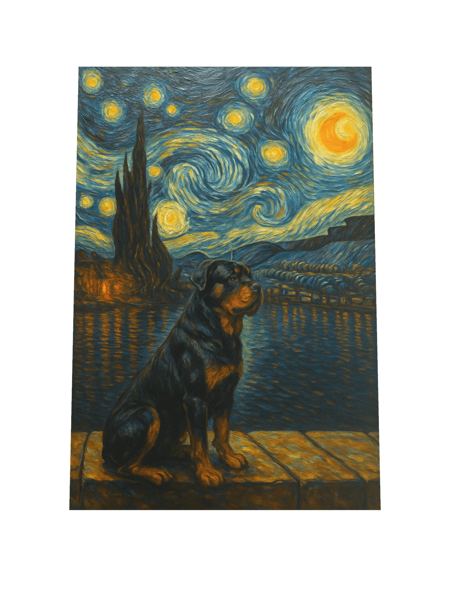 Starry Night Rottweiler Poster product image (1)