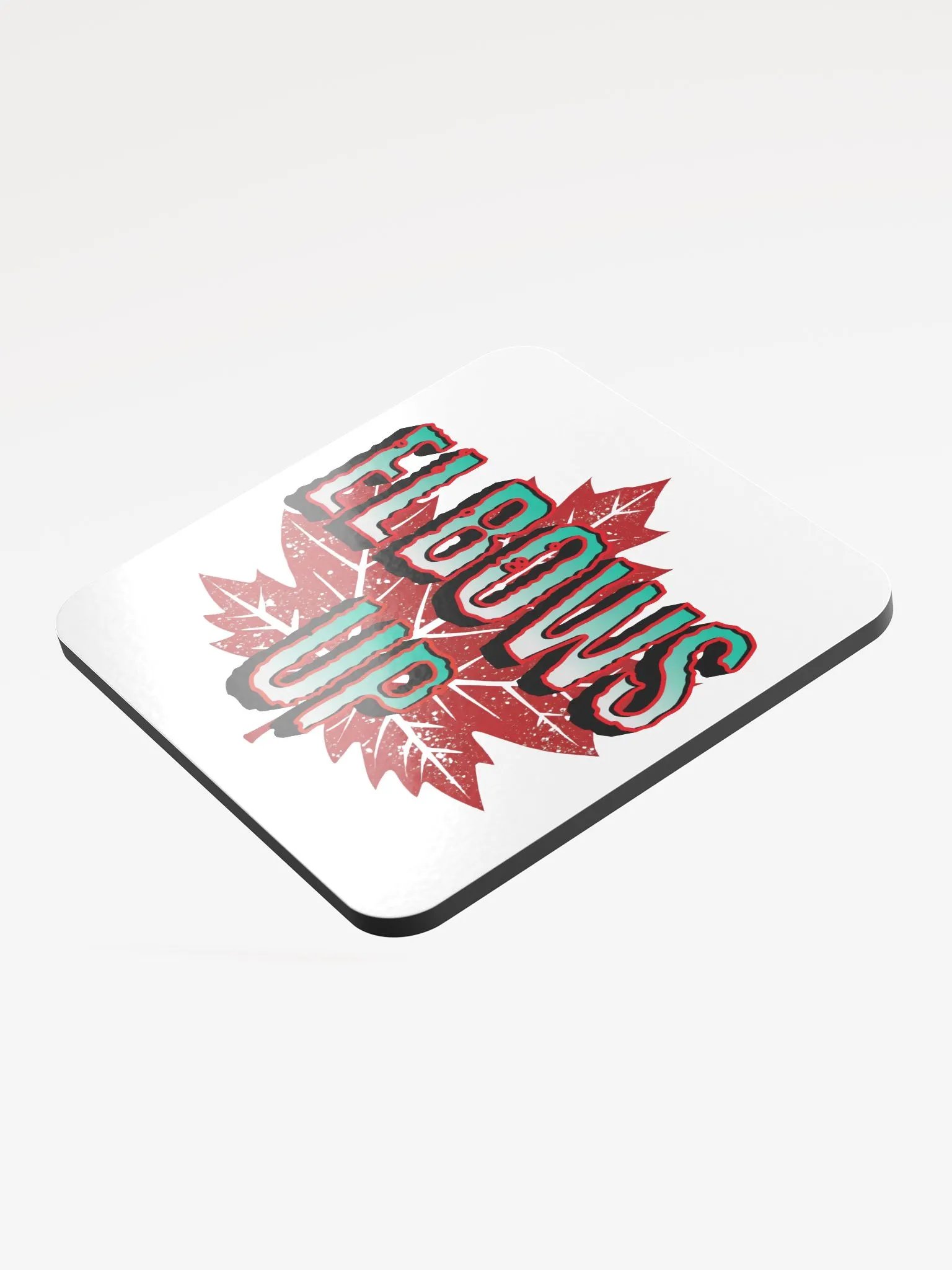 Elbows Up Maple Leaf Gradient Cork Coaster product image (4)