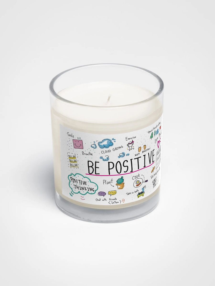 "Be Positive" Illustrated Soy Wax Candle product image (3)