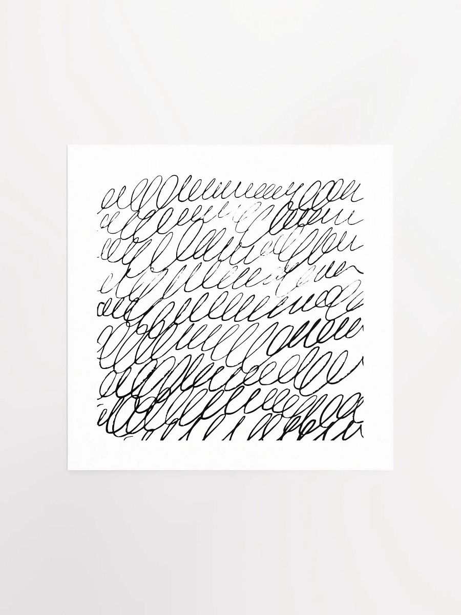 Abstract Black Scribble Minimalist Line Art Print product image (3)