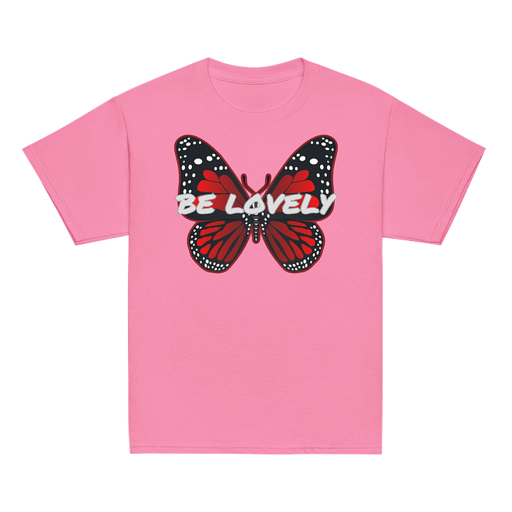Be Lovely Butterfly Youth Tee Girl and Boy product image (23)