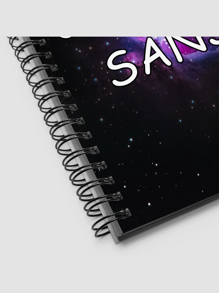 Cosmic Sans spiral notebook product image (3)