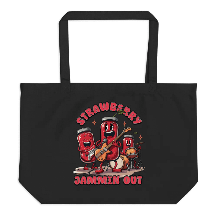 Strawberry Jammin Out Jars Organic Cotton Tote product image (1)