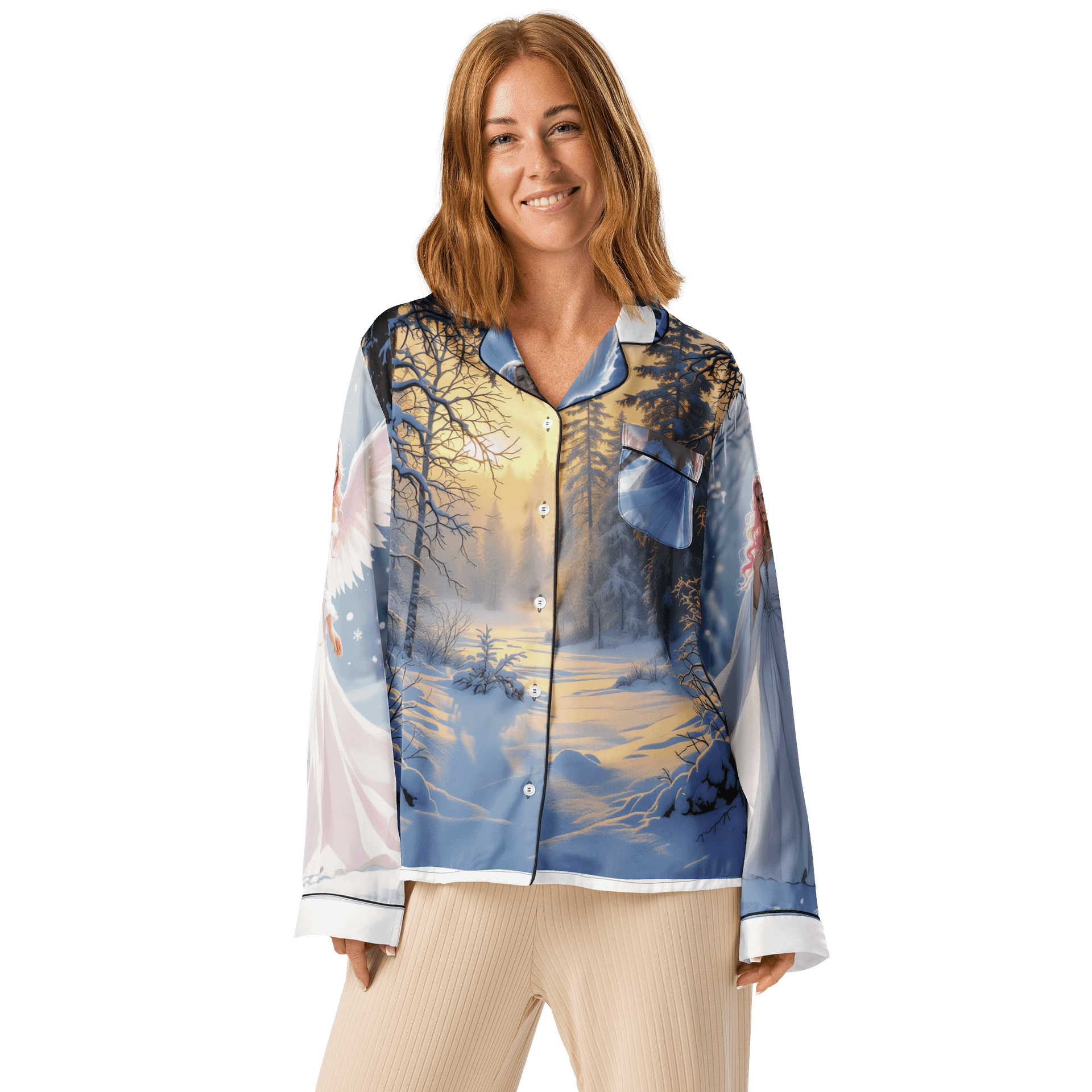 Golden Winter Glow Women's Pajama Top product image (1)