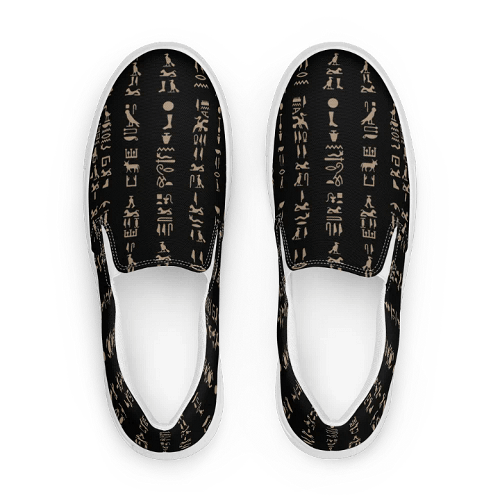 Isis Hieroglyphics Black Women's Slip-Ons Shoes product image (1)