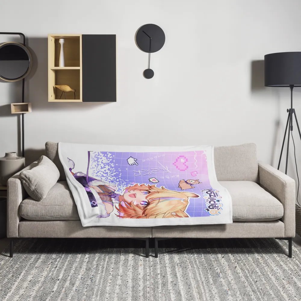 Kozii Alpaca VTuber Throw Blanket product image (3)