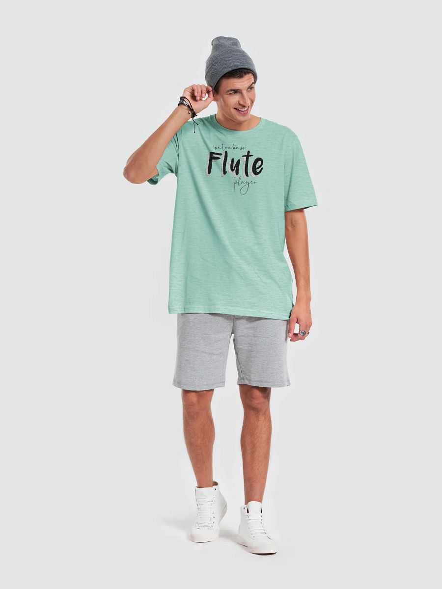 3D Contrabass Flute Player Typography Tee - Unisex product image (6)