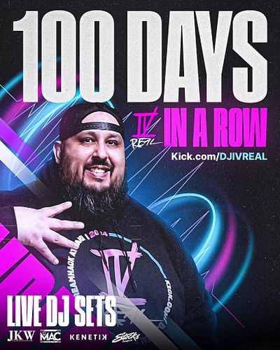 KICK.COM/DJIVREAL stream starts at 6pm come hangout!