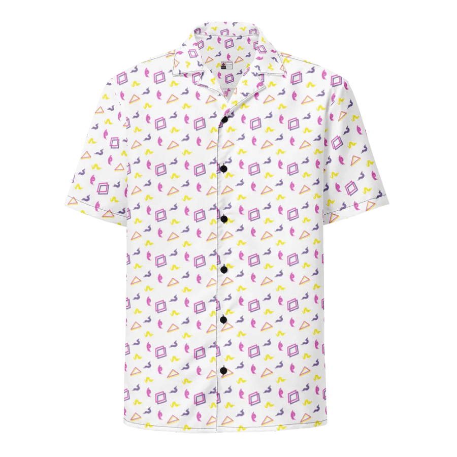 Oh Worm white pattern button down shirt product image (2)