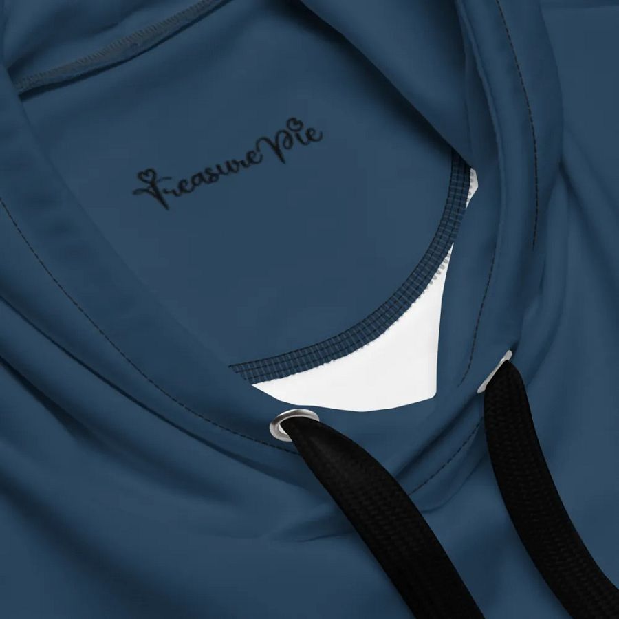 Plain Dark Bluish Gray Light Summer Unisex Recycled Polyester Heavyweight Premium Hoodie by Treasure Pie product image (5)
