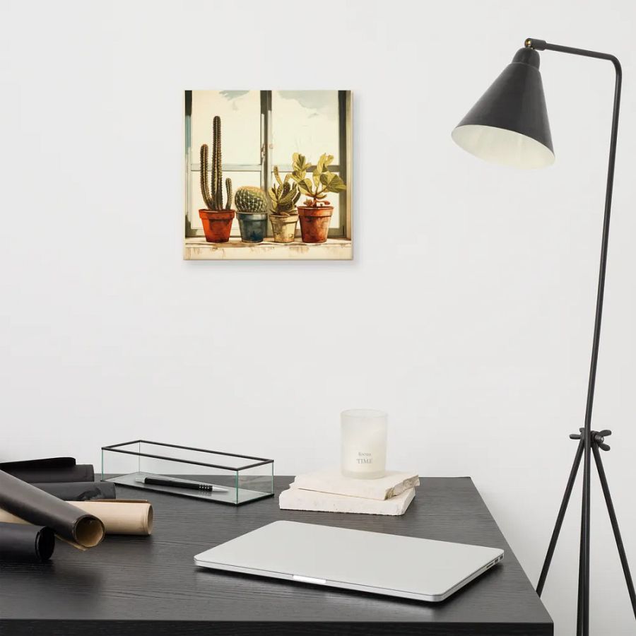Art2401-04 Potted Plants Still Life - Canvas Print - sm product image (8)