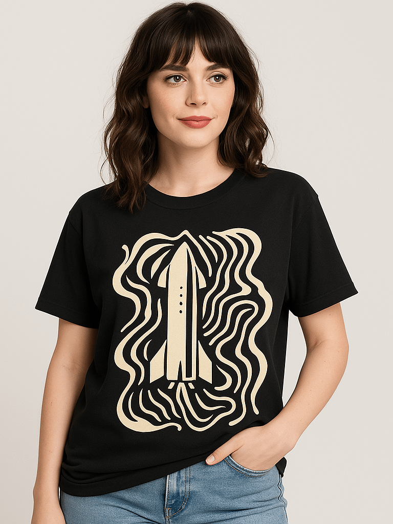 SpaceX Starship T-shirt. Abstract design product image (1)