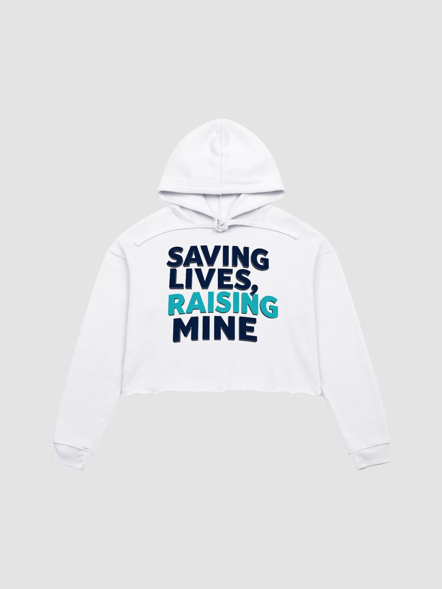 SAVING LIVES, RAISING MINE Crop Hoodie product image (3)