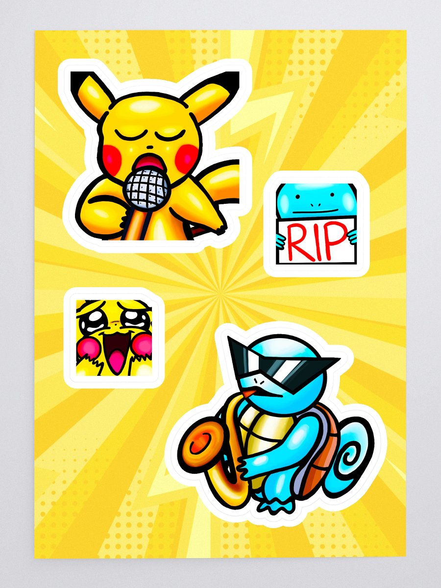 Lutti's Pocket Monsters Emote Sticker Sheet product image (3)