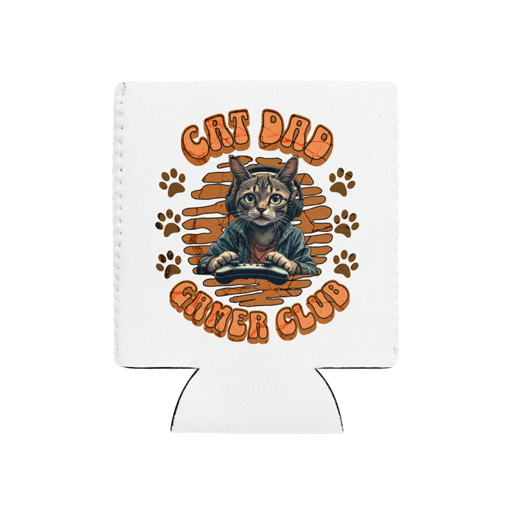 Cat Dad Gamer Club Pawsome Can Cooler product image (1)