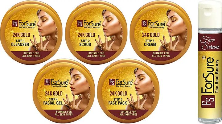ForSure The Real Beauty 24K Gold Facial Kit 300gm free Serum For Women and Girls product image (2)