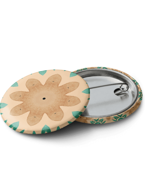 Set of 5 Vintage Style Pattern Pins ~ Earthy Green and Brown Palette product image (4)