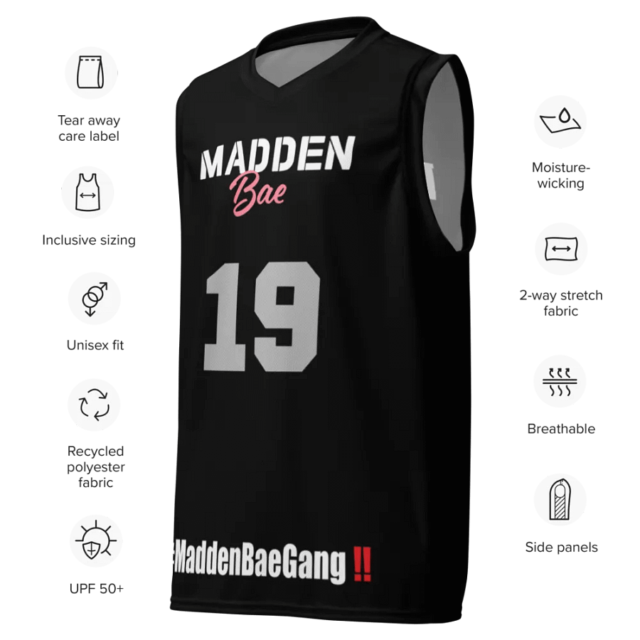 Madden Bae Jersey🦅 (Black + Gray) product image (5)