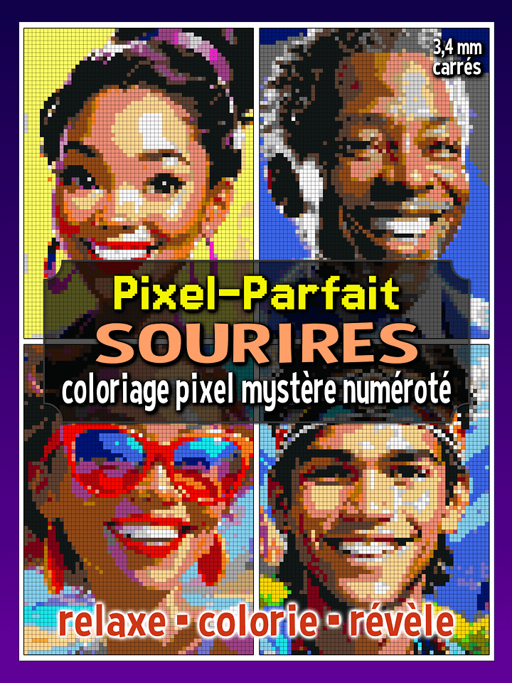 Pixel-Parfait: Sourires - Coloriage pixel mystère numéroté | Livre à imprimer product image (1)