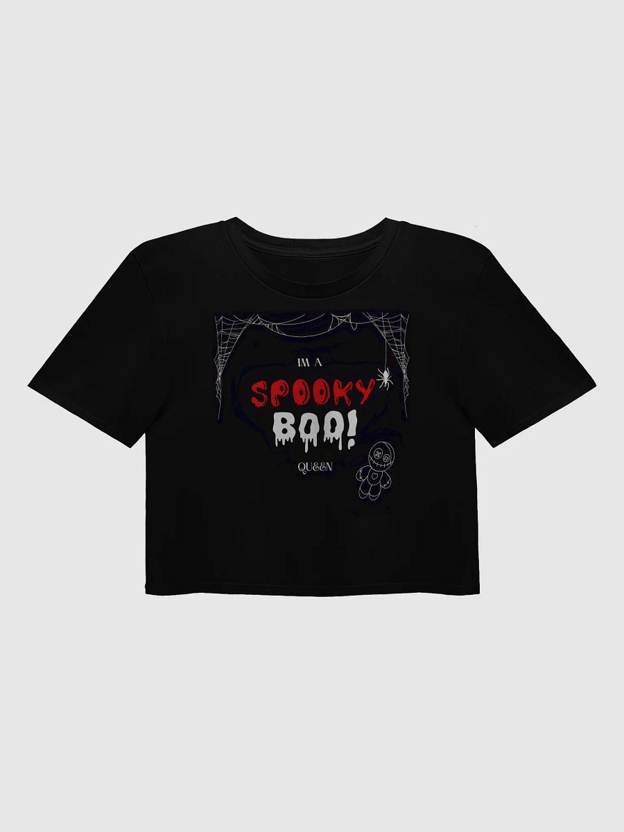 spooky boo crop top black product image (1)