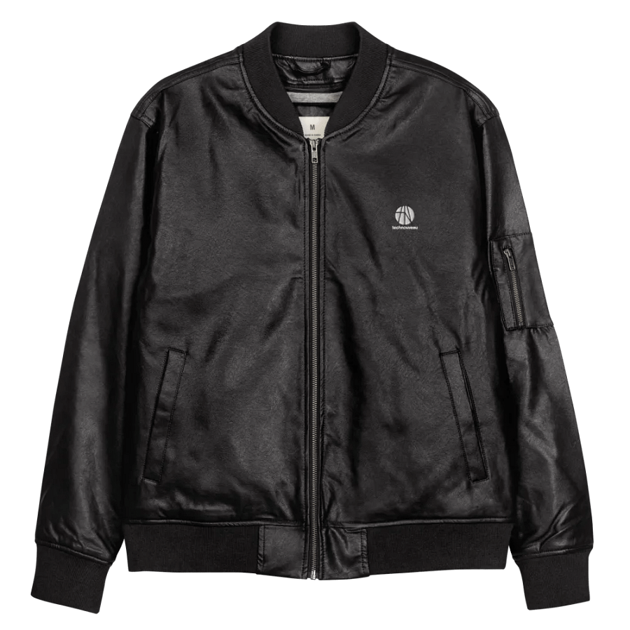 Technouveau Faux Leather Bomber Jacket product image (11)