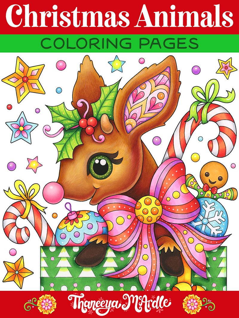 Christmas Animals Coloring Pages