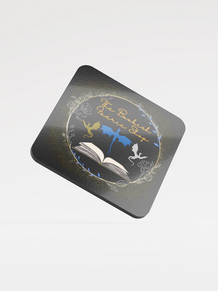 The Bookish Faerie Shop Coaster (Dragons Filled In) product image (1)