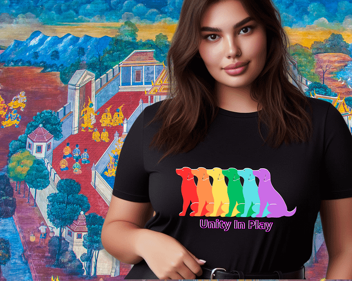 Cool Dog Apparel, Unity In Play Rainbow Dogs product image (1)