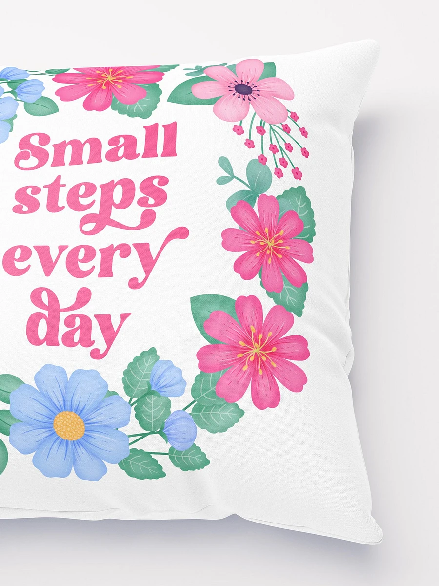 Small steps every day - Motivational Pillow White product image (3)