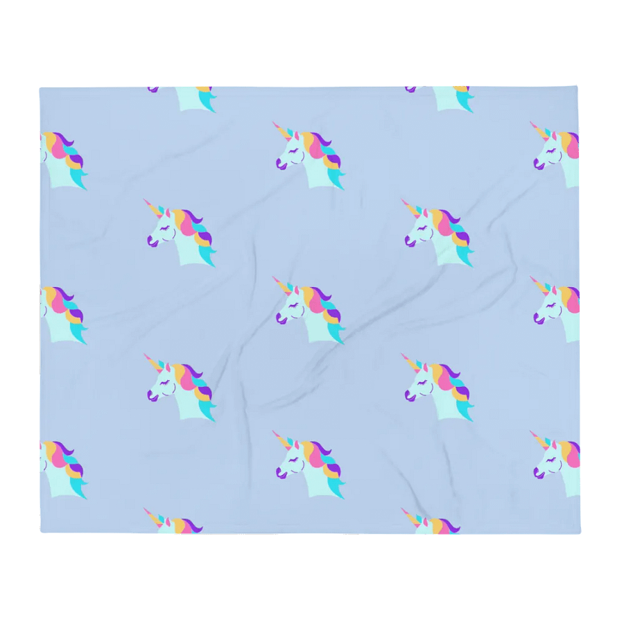 Rainbow Unicorn Dreams Throw Blanket product image (1)