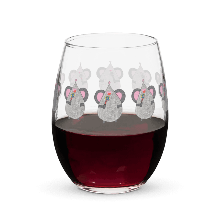 Lollipop mouse Stemless Wine Glass product image (7)
