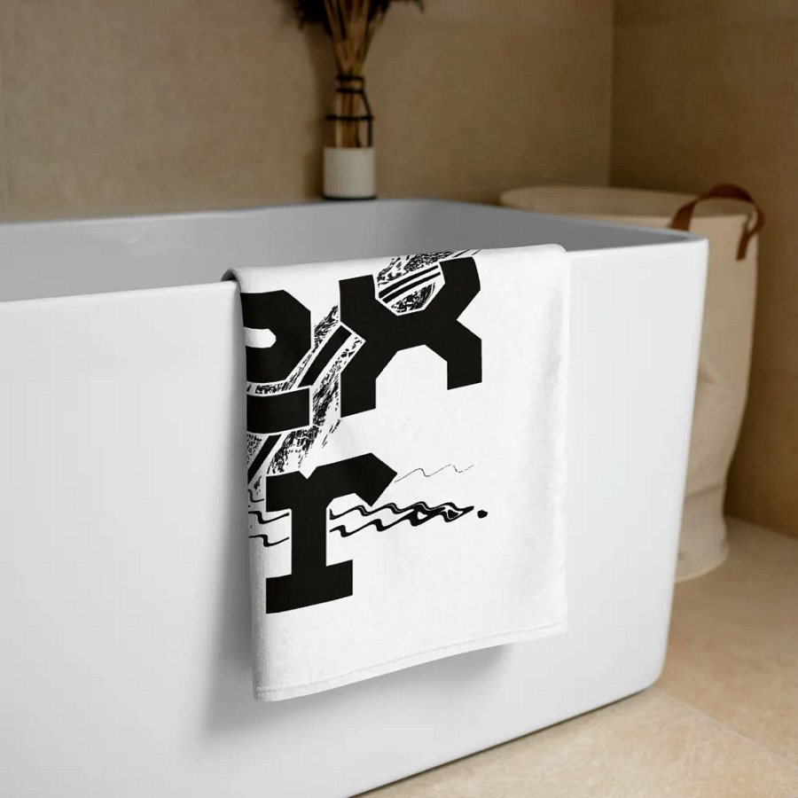 Black HApex Gear Black Logo - White Sublimated Towel product image (3)