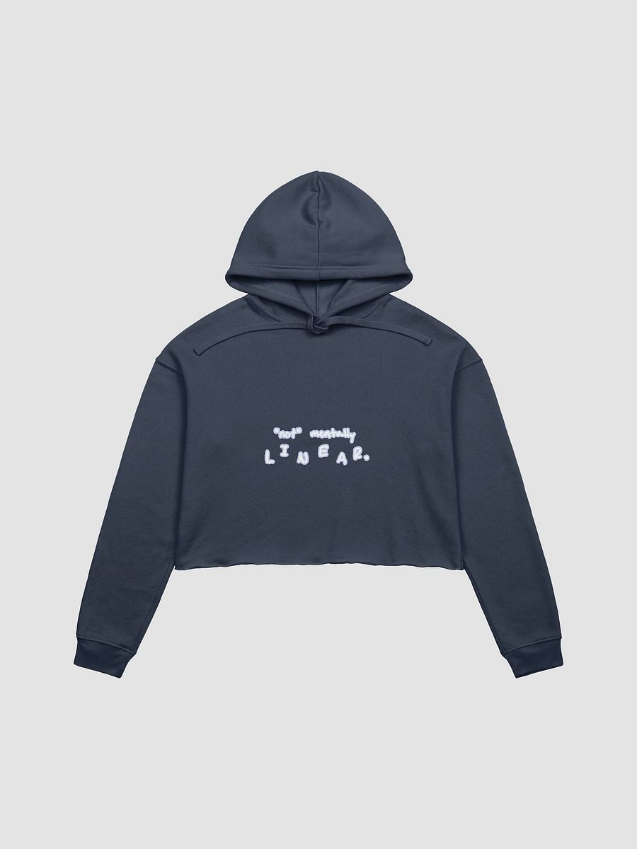 *not* mentally linear (lined design, #BDCAEF) fleece cropped hoodie product image (18)