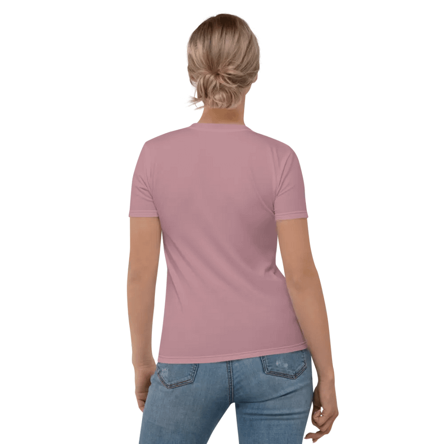 Plain Dusty Pink Soft Summer Women's Crewneck Polyester Heavyweight Premium T-Shirt by Treasure Pie product image (4)