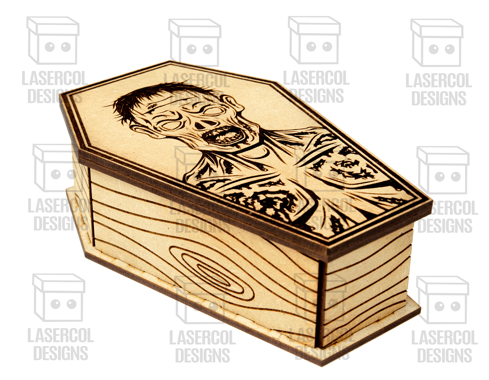 Halloween Coffin Box Set 3 (2 Sizes) - Laser Cut Files product image (7)