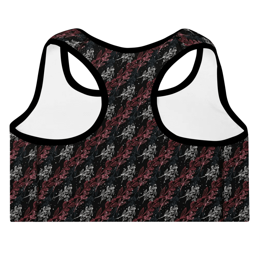 Black All-Over Print Padded Sports Bra product image (7)