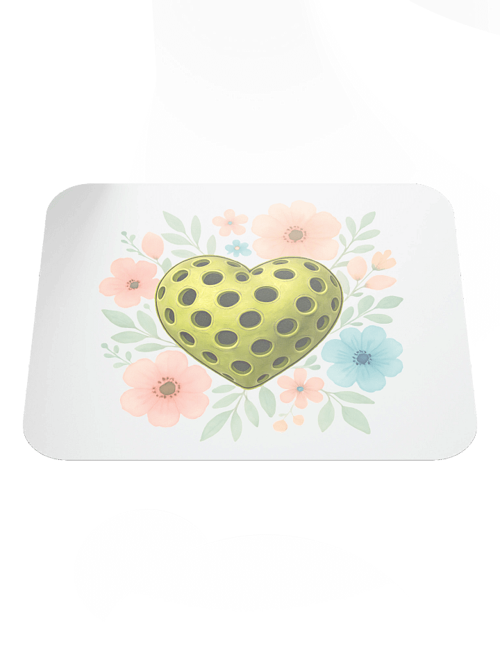 Pickleball Heart Flowers Golden Garden Mouse Pad product image (2)