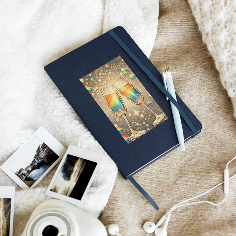 Rainbow Champagne Celebration Journal / Guestbook - NAVY product image (10)