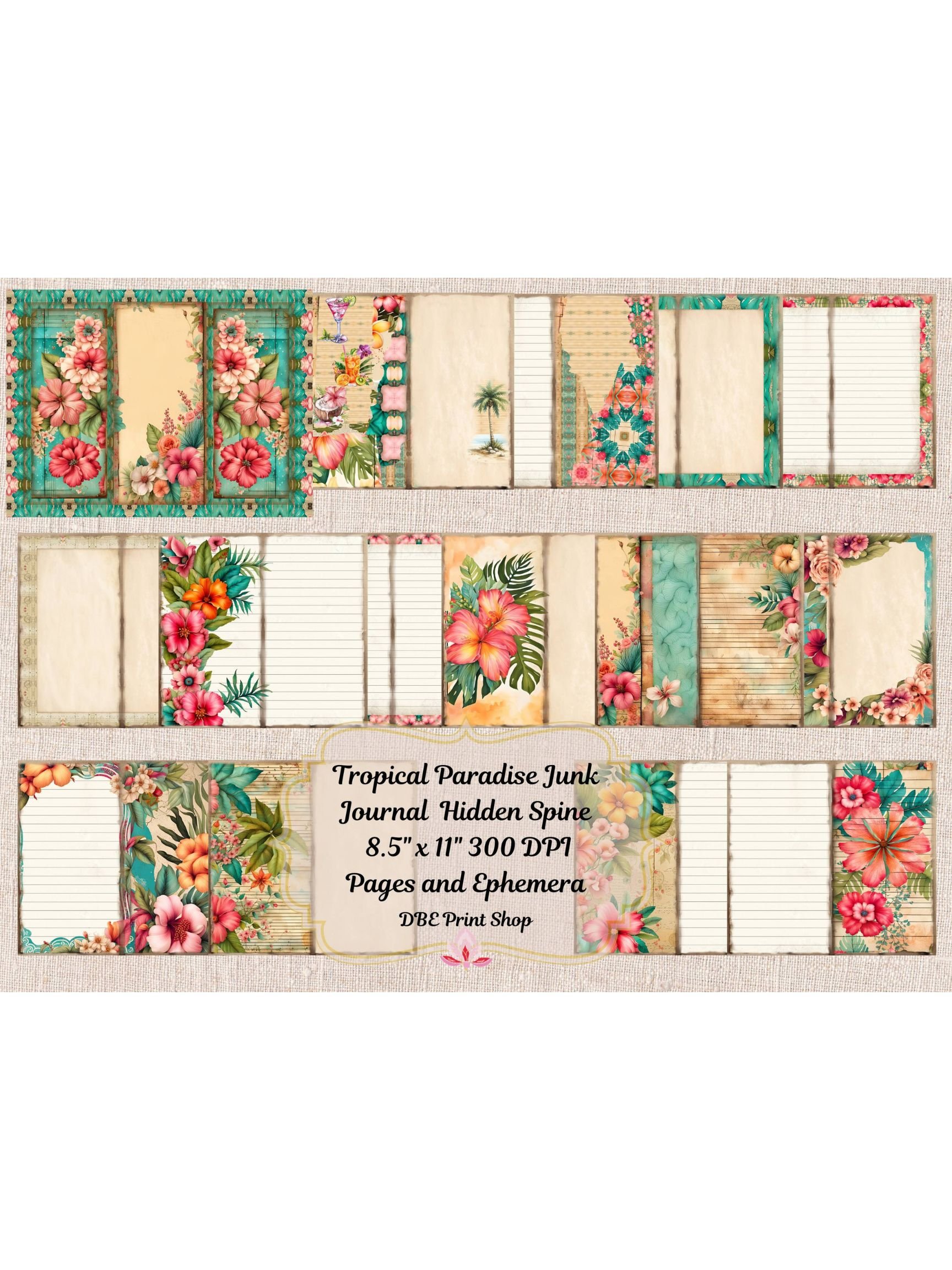 Tropical Paradise Travel Junk Journal w/Hidden Spine product image (2)