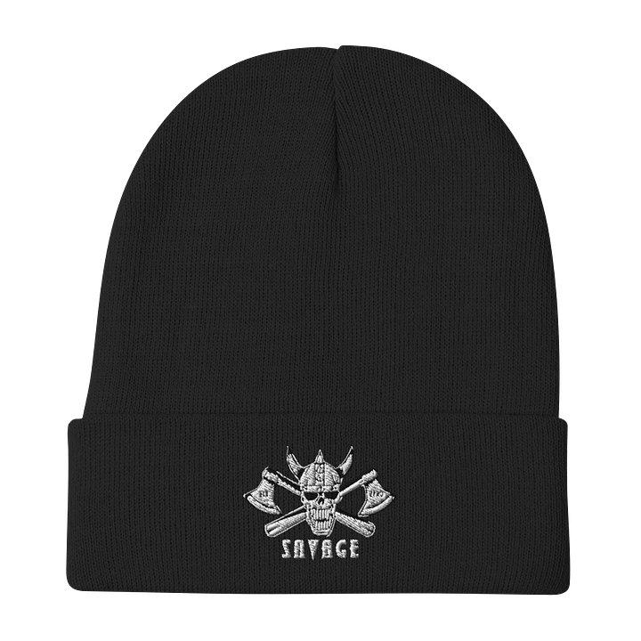 Savage Skull Embroidered Beanie product image (1)