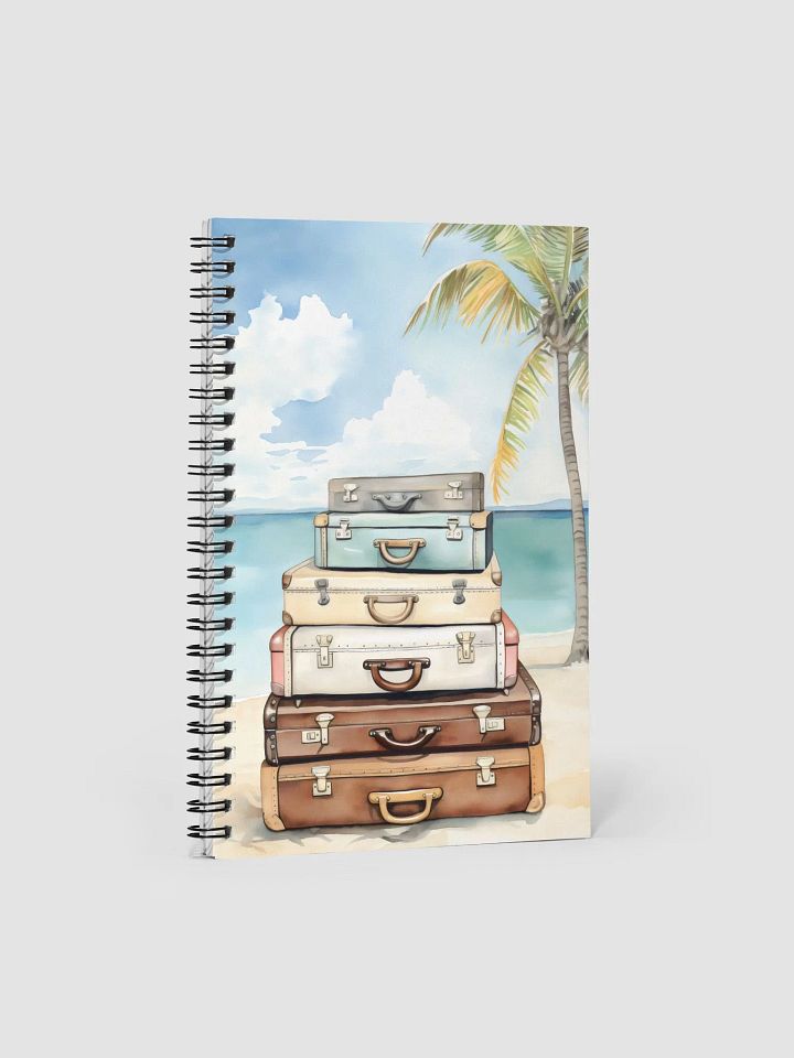 Sandy beach vintage suitcases notebook product image (1)