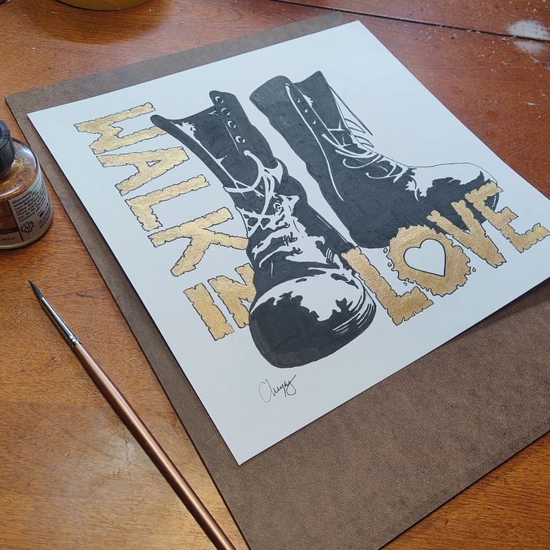 Walk In Love - Original Drawing