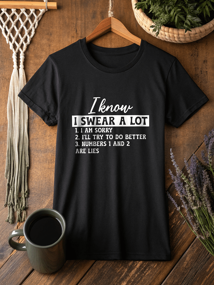I Know I Swear A Lot Women's Black T-Shirt product image (2)