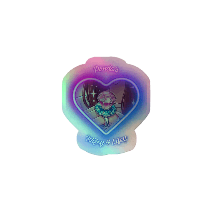 Panda's Wifey Collection - Holo Sticker (Neon Edition) product image (1)