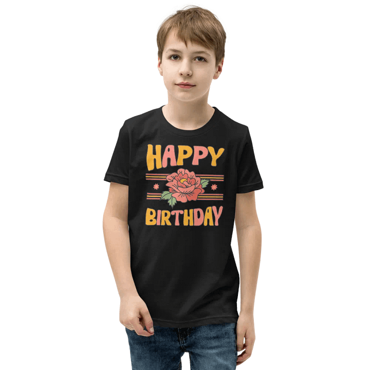 Happy Birthday (Flowers) Kids T-Shirt product image (5)