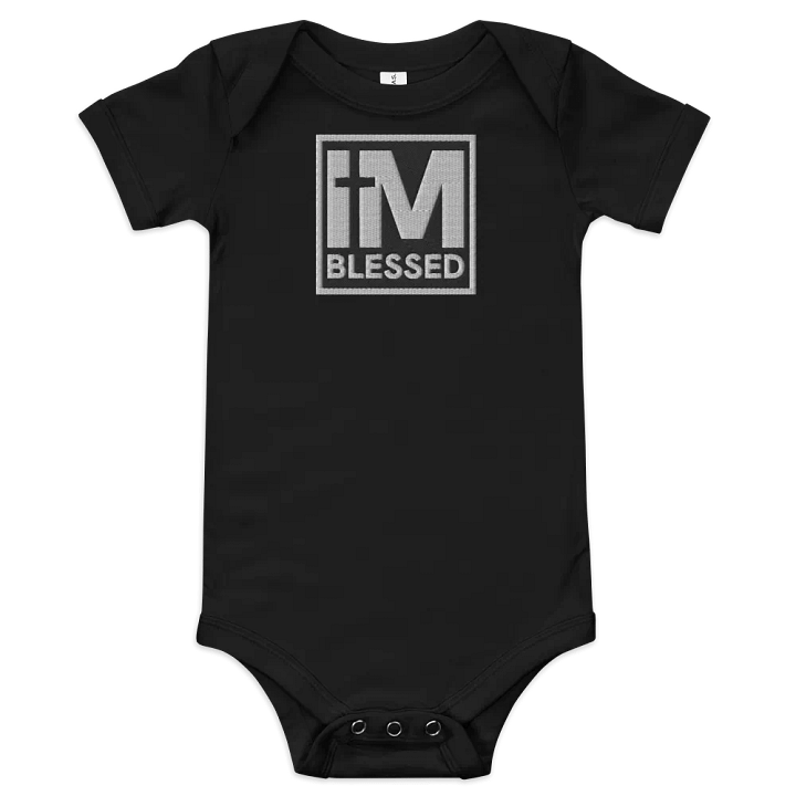 Blessed Baby Onesie Embroidered (Black) product image (1)