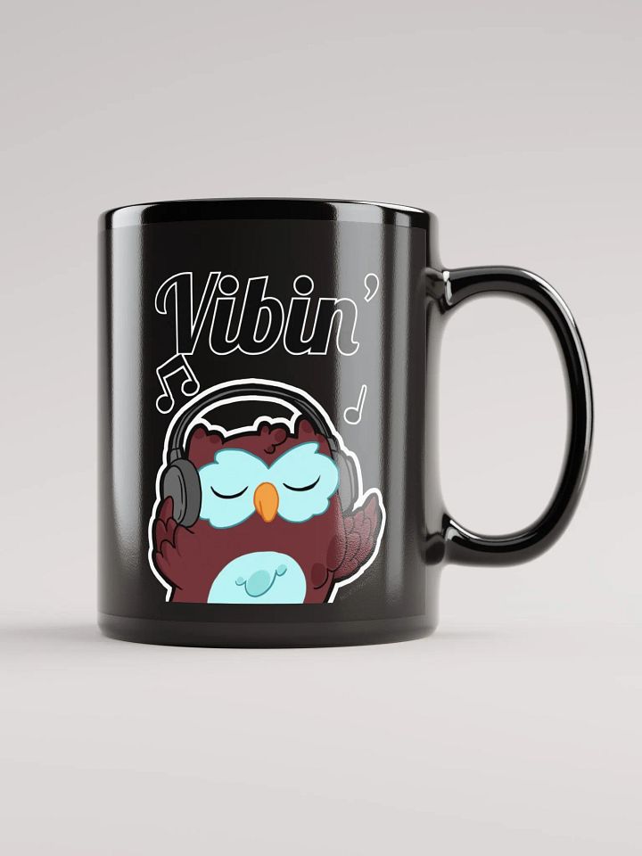 Olly The Owl - Vibin' Black Mug product image (2)